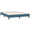 vidaXL Sommier &agrave; lattes de lit et matelas et LED bleu fonc&eacute; 140x210cm velours