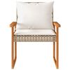 vidaXL Ensemble de bistro et coussins 3 pcs m&eacute;lange beige rotin acacia