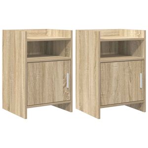 vidaXL Tables de chevet 2 pcs Ch&ecirc;ne Sonoma 40 x 36 x 60 cm