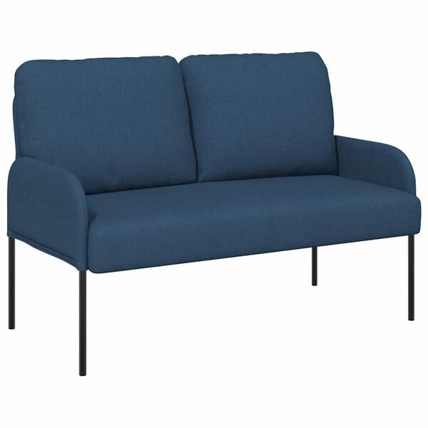 vidaXL Canap&eacute;s avec coussin 110cm Bleu Contreplaqu&eacute;