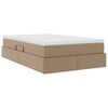 vidaXL Lit avec rangement et matelas Cappuccino 120 x 190 cm
