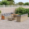 vidaXL Ensemble de canap&eacute; de jardin 12 pcs Beige et Gris clair