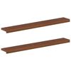 vidaXL Appuis de fen&ecirc;tre 2 pc Marron fonc&eacute; 110 x 20 x 2 cm