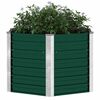 vidaXL Lit surélevé de jardin Acier galvanisé 129x129x77 cm Vert