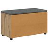 vidaXL Banc d'entr&eacute;e avec coussin Uni Ch&ecirc;ne artisanal 80 x 38 x 46 cm