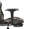 vidaXL Chaise de jeu de massage repose-pied Noir et camouflage Tissu