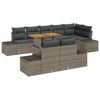 vidaXL Ensemble de canap&eacute; de jardin 9 pc Gris polyrotin