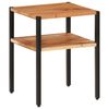 vidaXL Table d’appoint 35x35x45 cm bois massif d'acacia et fer