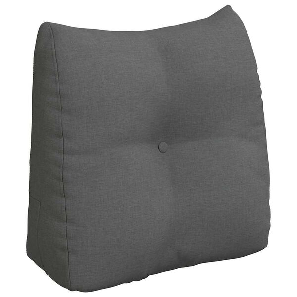vidaXL Coussin de Dos Gris fonc&eacute; 45 x 24 x 50 cm tissu