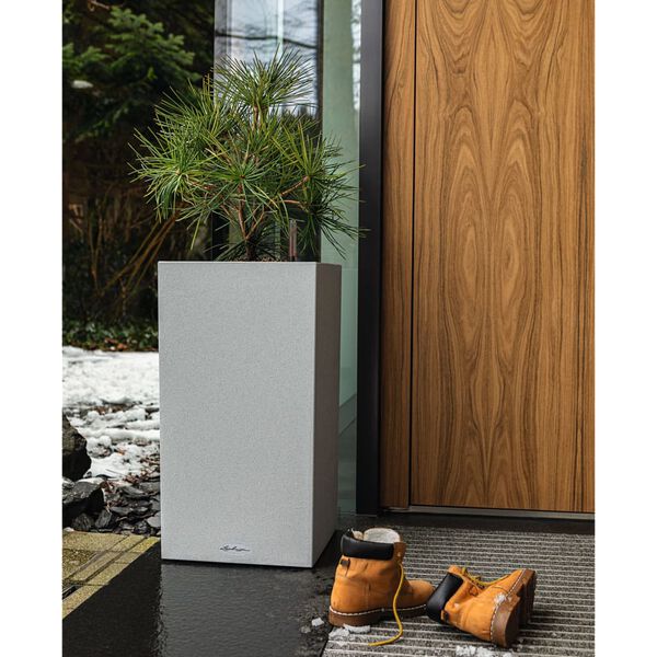 LECHUZA Jardini&egrave;re CANTO Stone 30 LED High ALL-IN-ONE 30x30 cm