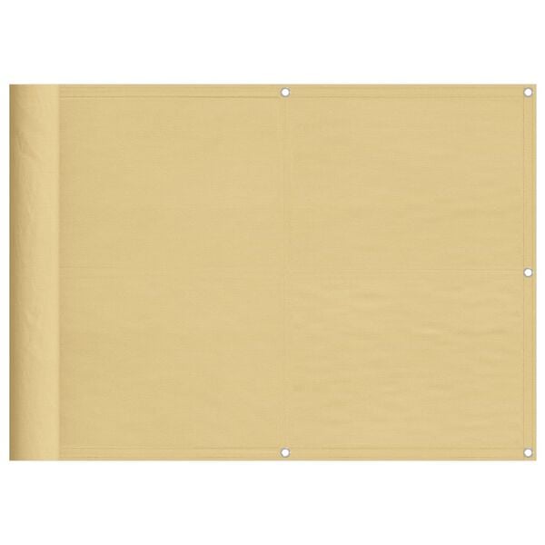 vidaXL &Eacute;cran de balcon sable 75x700 cm 100% polyester oxford