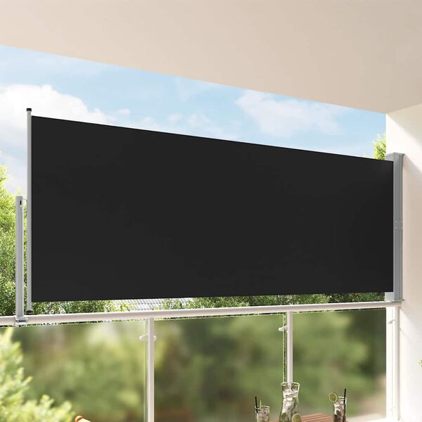 vidaXL Auvent lat&eacute;ral r&eacute;tractable de patio 140 x 300 cm Noir