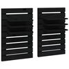 vidaXL &Eacute;tag&egrave;res de chevet murales 2 pcs Noir Bois de pin massif