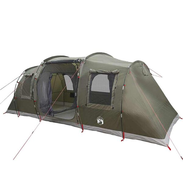 vidaXL Tente de camping tunnel 4 personnes vert olive imperm&eacute;able