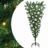 vidaXL Arbre de No&euml;l artificiel pr&eacute;-&eacute;clair&eacute; &agrave; l'envers avec ensemble de boules