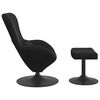 vidaXL Chaise &OElig;uf avec Pouf Noir Velours