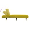 vidaXL Chaise longue jaune velours