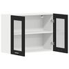 vidaXL Armoire suspendue avec &eacute;tag&egrave;re Lyon Ch&ecirc;ne noir 80 x 31 x 60 cm