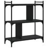 vidaXL Biblioth&egrave;que &agrave; 3 niveaux noir 76x32x88 cm bois d'ing&eacute;nierie