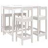 vidaXL Ensemble de bar de jardin 5 pcs blanc bois massif de pin
