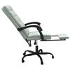 vidaXL Fauteuil inclinable de bureau Gris clair Velours