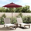 vidaXL Parasol de jardin avec m&acirc;t en bois rouge bordeaux 196x231 cm