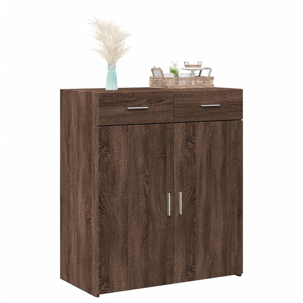 vidaXL Buffet ch&ecirc;ne marron 80x42,5x93 cm bois d'ing&eacute;nierie