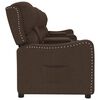 vidaXL Fauteuil inclinable avec porte-gobelets 4 places Marron Tissu