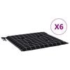 vidaXL Coussins de chaise de jardin lot de 6 motif &agrave; carreaux noir