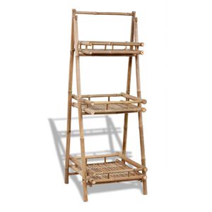 vidaXL &Eacute;tag&egrave;re &agrave; plantes pliable 3 niveaux Bambou
