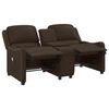 vidaXL Fauteuil inclinable porte-gobelets 2 places marron similicuir
