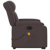 vidaXL Fauteuil inclinable de massage &eacute;lectrique Marron fonc&eacute; Tissu