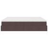 VidaXL Cadre de lit ottoman avec matelas marron fonc&eacute; 160x200 cm tissu