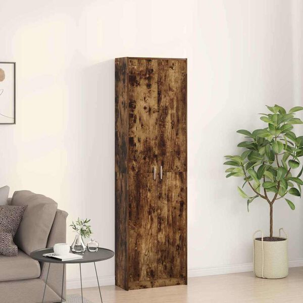 vidaXL Armoire Ch&ecirc;ne fum&eacute; 55 x 25 x 189 cm Bois d'ing&eacute;nierie