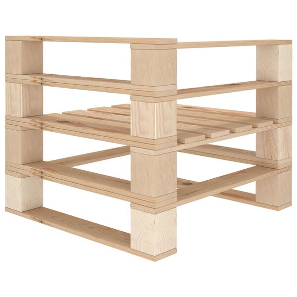 vidaXL Canap&eacute; palette d'angle de jardin Bois