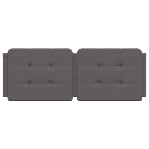 vidaXL Coussin de t&ecirc;te de lit Zadar gris 120 cm similicuir