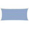 vidaXL Voile d'ombre 2 x 5 m HDPE Rectangulaire Bleu et Blanc