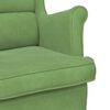 vidaXL Fauteuil &agrave; bascule &agrave; oreilles en velours vert clair bois massif