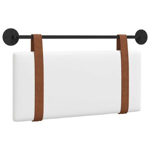 vidaXL T&ecirc;te de lit suspendue Blanc PU antique
