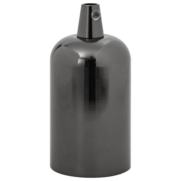 vidaXL Douilles de lampe 2 pcs noir brillant E27