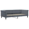 vidaXL Lit de jour avec gigogne et matelas gris fonc&eacute; 90x200cm velours