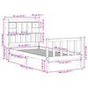 vidaXL Lit bibliothèque sans matelas 75x190 cm bois de pin massif
