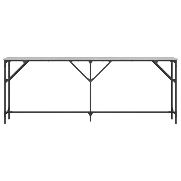 vidaXL Table console sonoma gris 200x29x75 cm bois d'ing&eacute;nierie