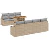 vidaXL Ensemble de canap&eacute; de jardin 8 pc Beige et gris