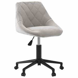 vidaXL Chaise pivotante de bureau Gris clair Velours