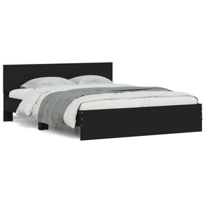 vidaXL Cadre de lit sans matelas noir 150x200 cm