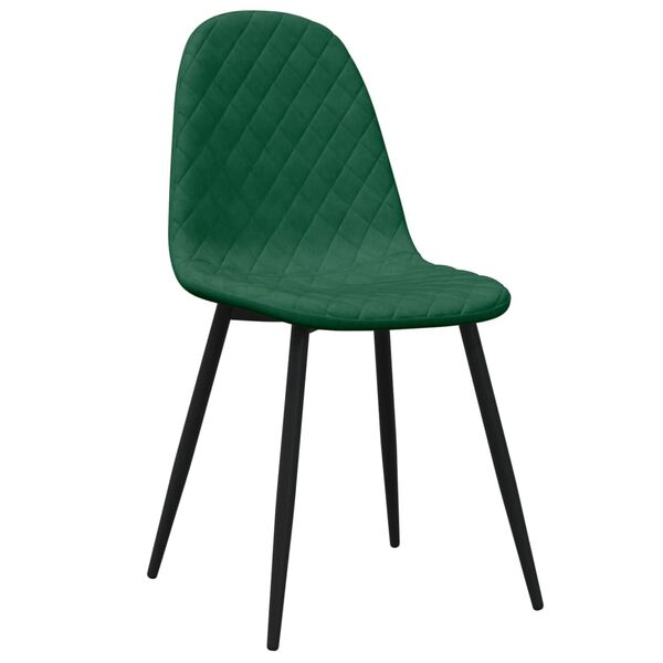 vidaXL Chaises à manger lot de 6 vert foncé velours