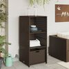 vidaXL Armoire de rangement jardin marron 50x55x115 cm r&eacute;sine tress&eacute;e