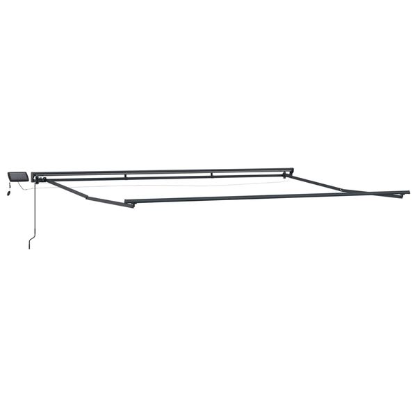 vidaXL Cadre de store manuel avec LEDs Anthracite 4 x 2 m Aluminium