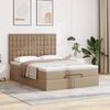 VidaXL Cadre de lit ottoman et matelas cappuccino 140x190cm similicuir